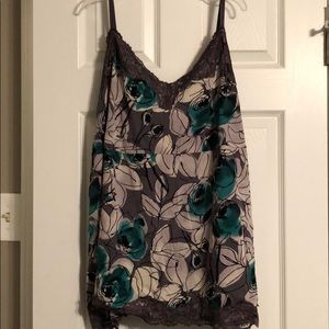 Floral lace top and bottom cami